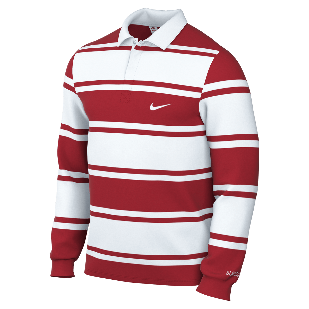 Supreme Nike Stripe Rugby Red